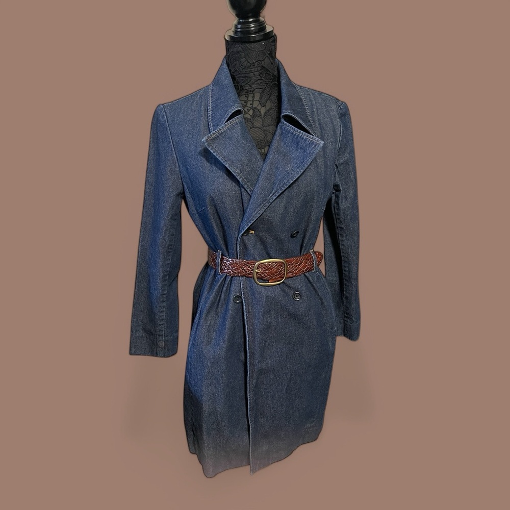 Classiques Entier Blue Denim Trench Coat Dress